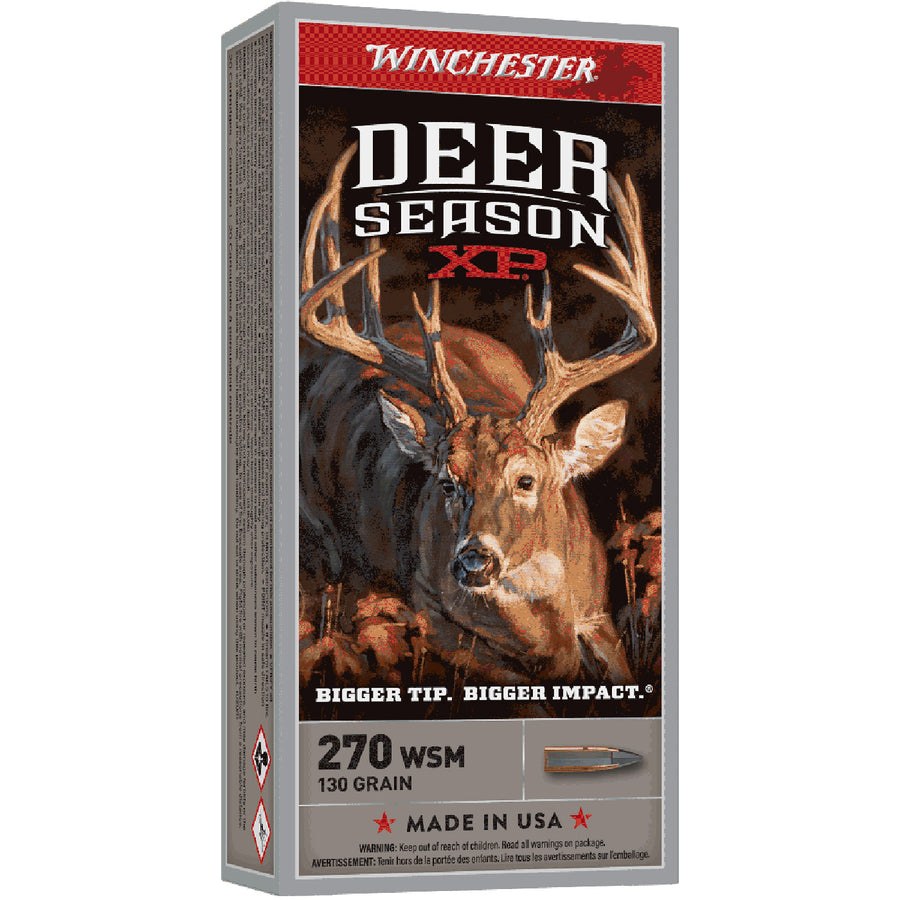 Winchester Deer Season 270WSM 130gr XP - Centrefire Ammo - 20 Rounds .270 WSM