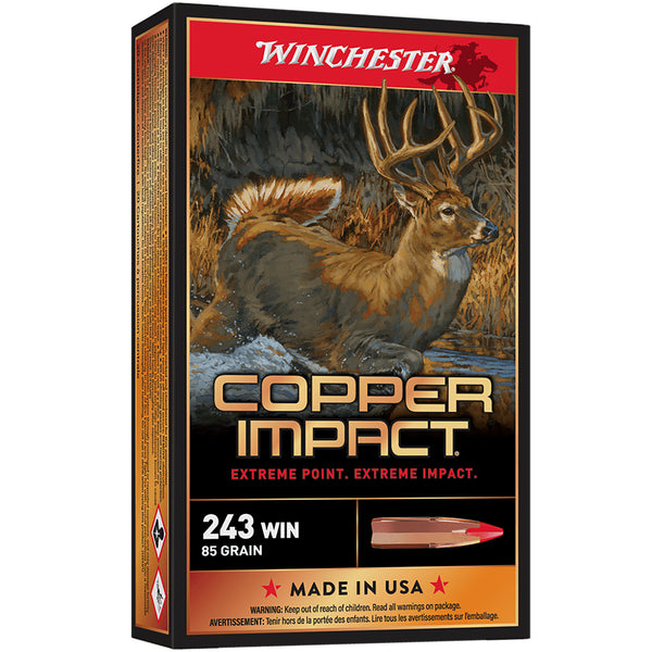 Winchester Copper Impact LF 243Win 85gr XP - Centrefire Ammo - 20 Rounds