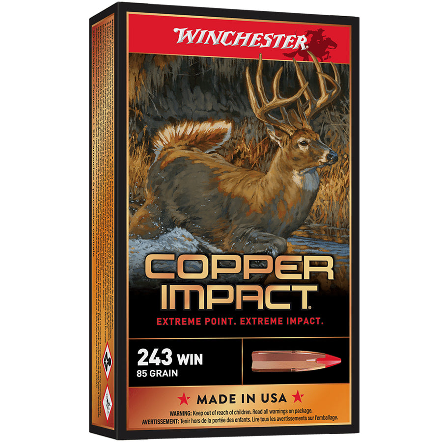 Winchester Copper Impact LF 243Win 85gr XP - Centrefire Ammo - 20 Rounds .243 WIN