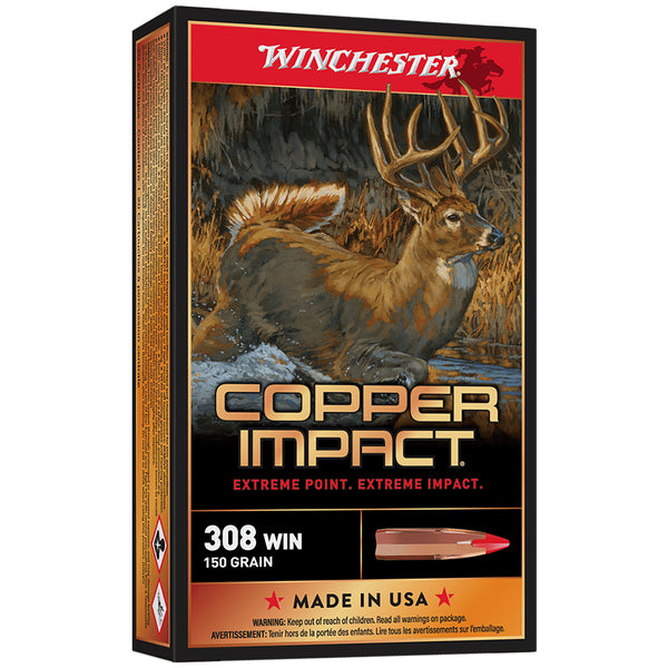 Winchester Copper Impact LF 308win 150gr XP - Centerfire Ammo - 20 Rounds