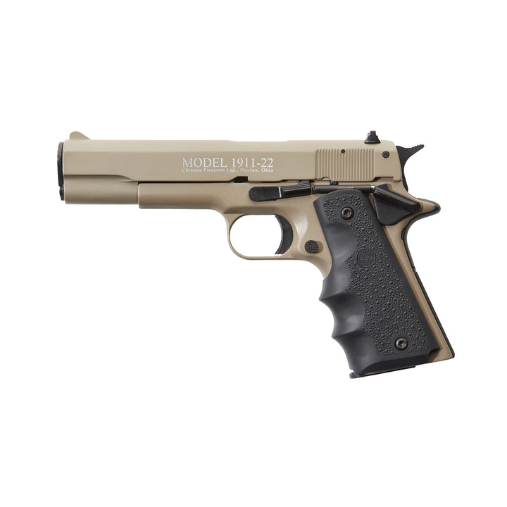 Chiappa 1911 Semi-Auto Pistol - 5in Hogue Grips - .22LR .22 LR / Tan