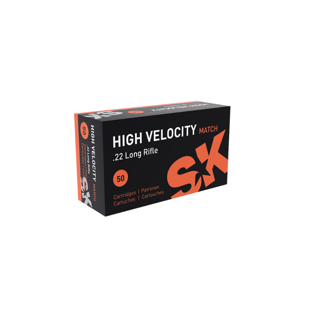 SK 22LR High Velocity Match 40gr LRN Rimfire Ammo - 50 Rounds Calibre - .22 LR