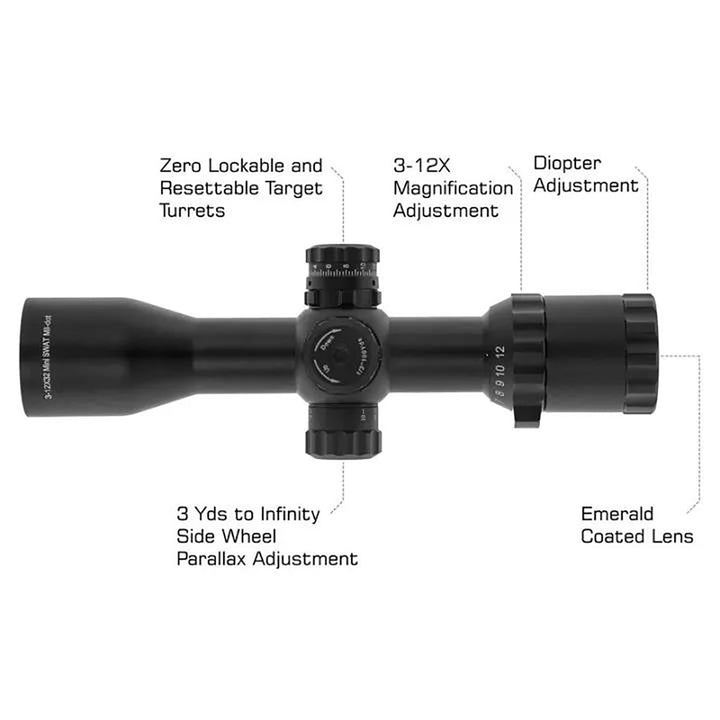 Leapers UTG BugBuster 3-12x32 Mil-dot Riflescope with Dovetail Rings