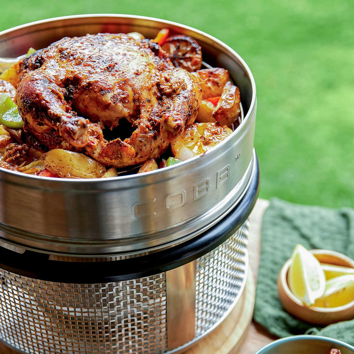 COBB Dome Extension with Chicken Roasting Stand in box