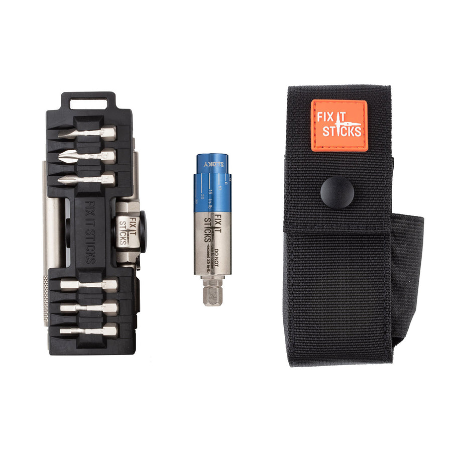 FIX IT Sticks Compact Ratcheting Multi-Tool w/ Mini All-In-One Torque Driver & Case
