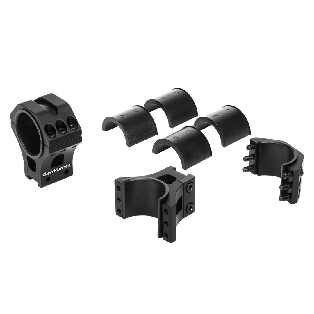 WestHunter 11mm Dovetail Scope Rings - 34mm High Profile Black