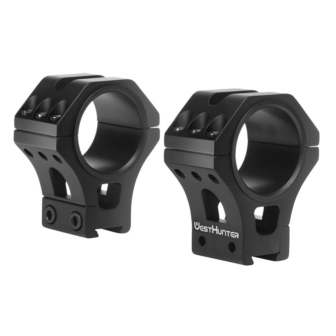 WestHunter 11mm Dovetail Scope Rings - 34mm High Profile Black