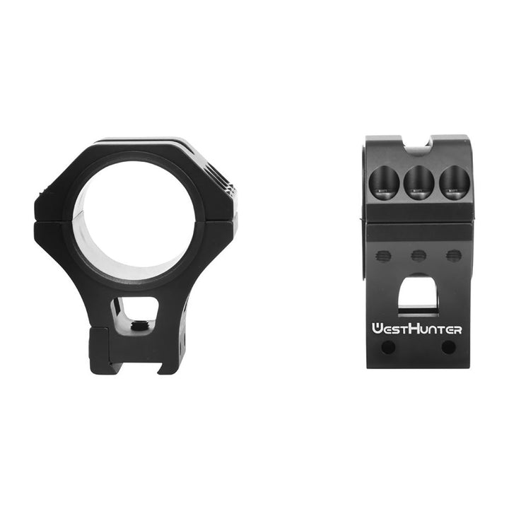 WestHunter 11mm Dovetail Scope Rings - 34mm High Profile Black