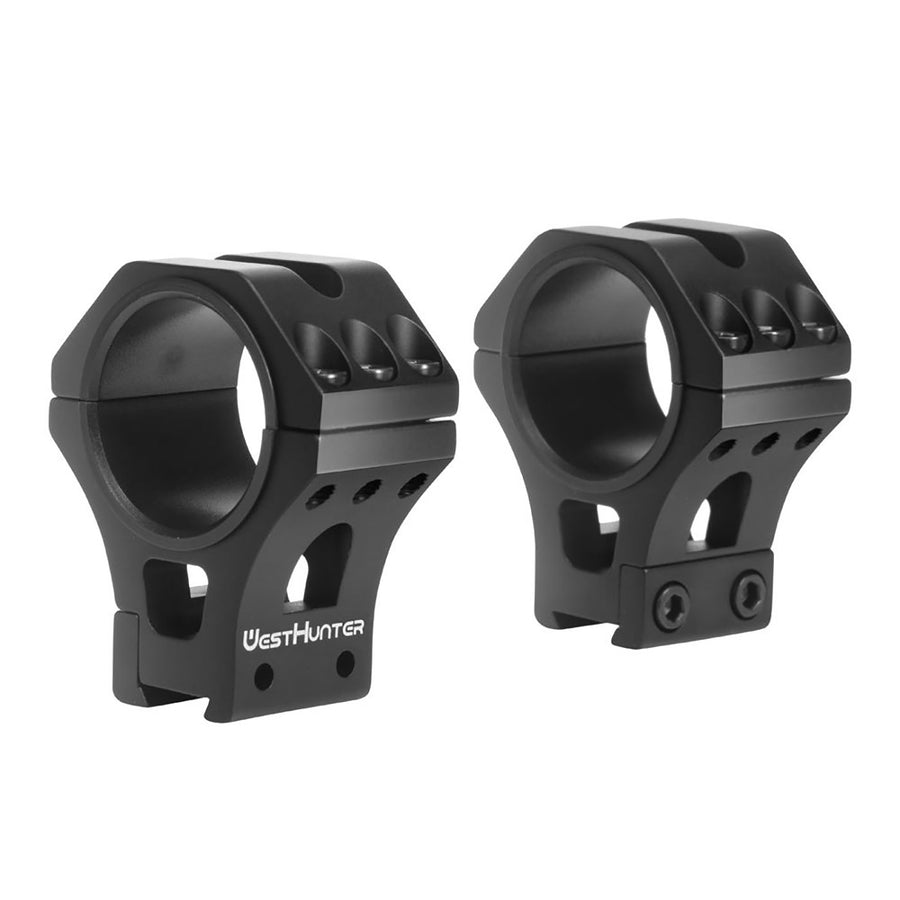 WestHunter 11mm Dovetail Scope Rings - 34mm High Profile Black