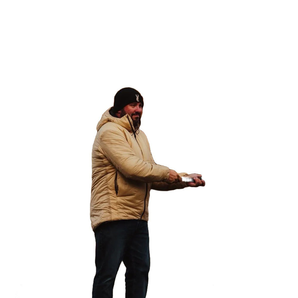 Buck N Bass Oroville Hooded Puffer Jacket M / Tan