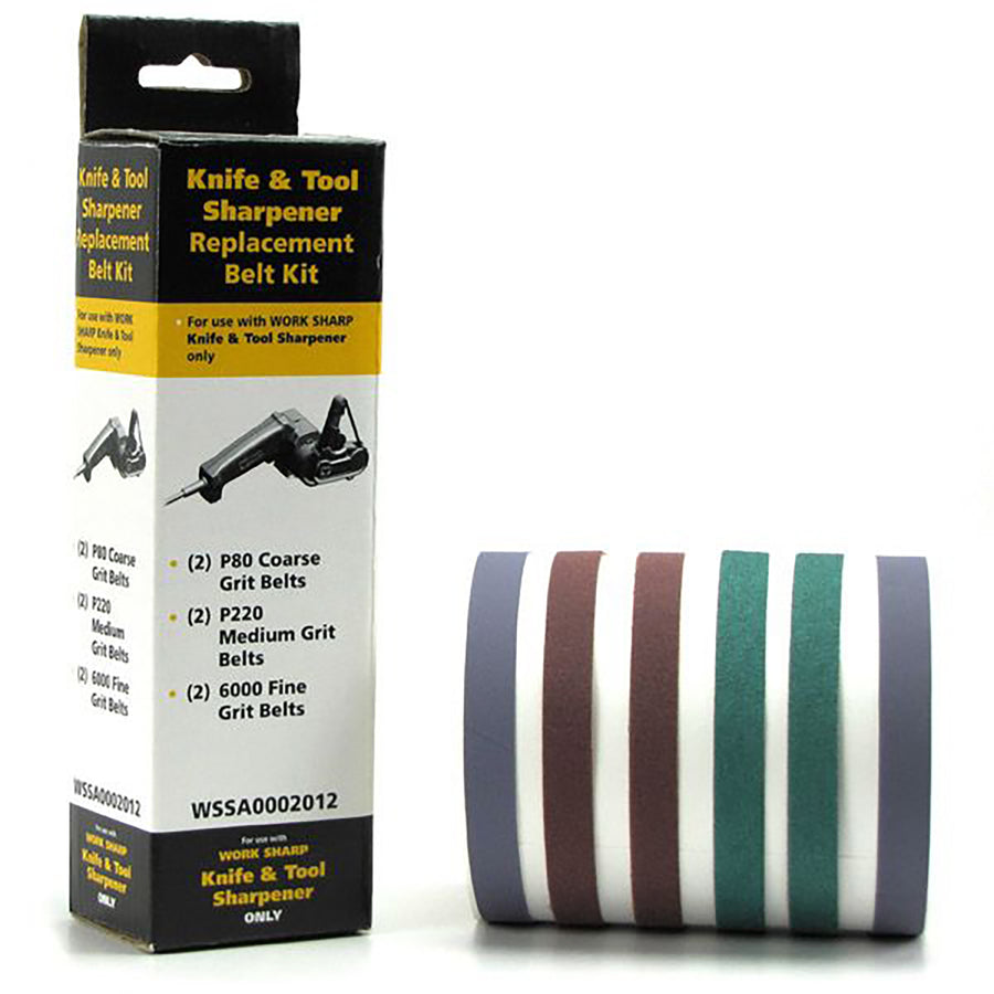 WorkSharp Replacement Belt Pack - 6 Piece Assorted Grit Suits WSKTS