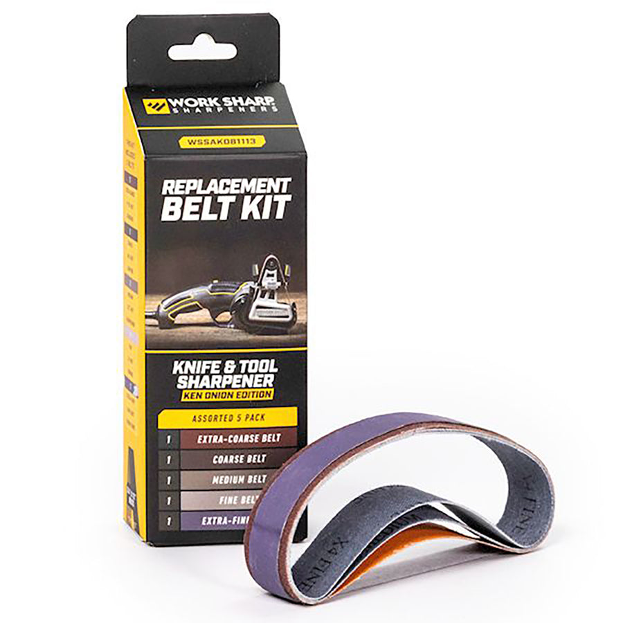 WorkSharp Replacement Belt Pack - 5 Piece Assorted Grit Suits WSKTS-KO