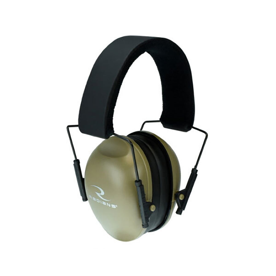 Radians Lowset Passive Slim Line Earmuffs - Tan-Black