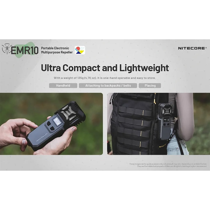 Nitecore Portable Electronic Insect Repeller with Ultrasonic Frequency