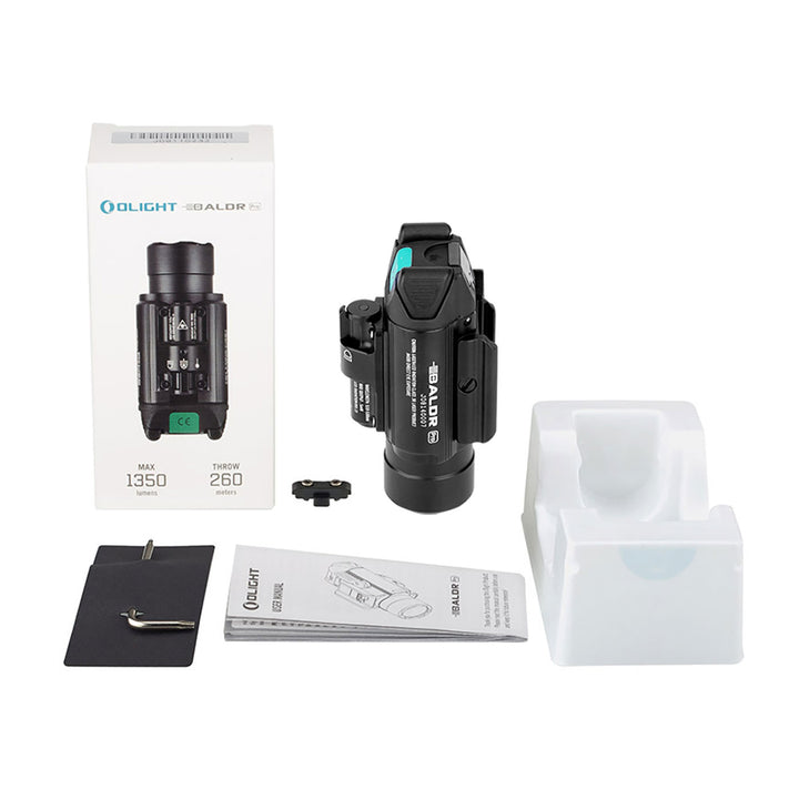 Olight Baldr Pro Tactical Flashlight and Green Laser Combo 1350 Lumens Black