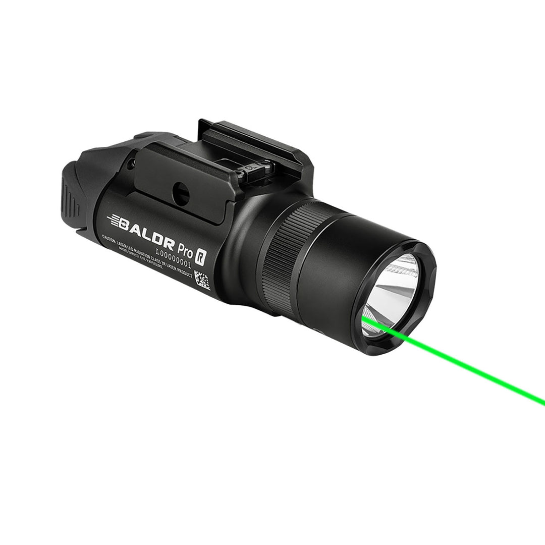 Olight Baldr Pro R Tactical Flashlight Green Laser Combo 1350 Lumens Black