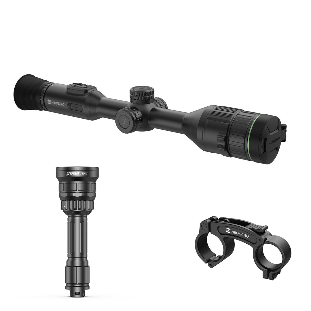 HikMicro Alpex 4k Day / Night Vision Scope 50mm - Scope, Torch bracket & Torch Pack