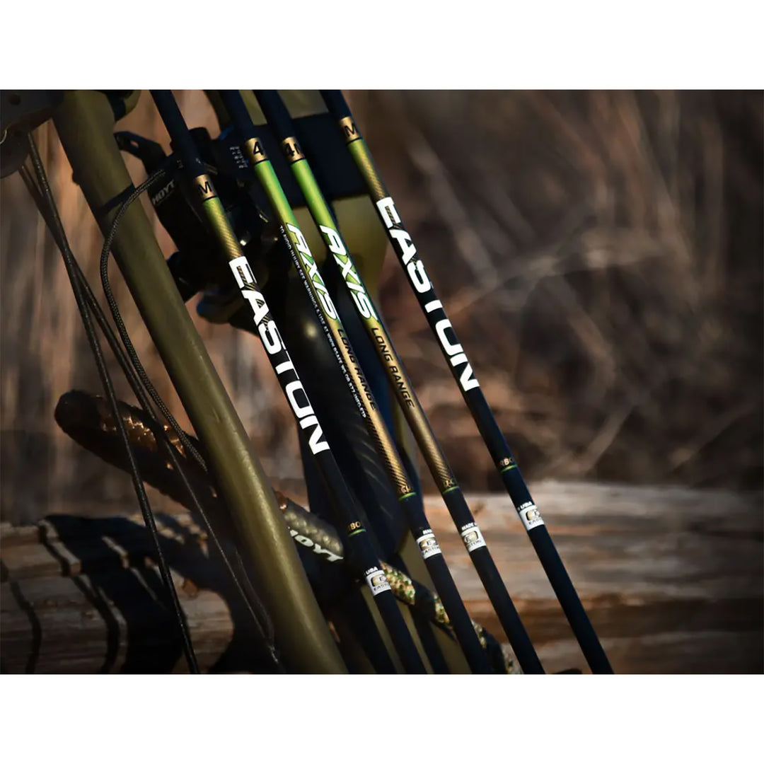Easton Axis 4mm Long Range w/ 55gr Halfout Fletched Arrows - Match Grade - 6 Pack 250 Spine