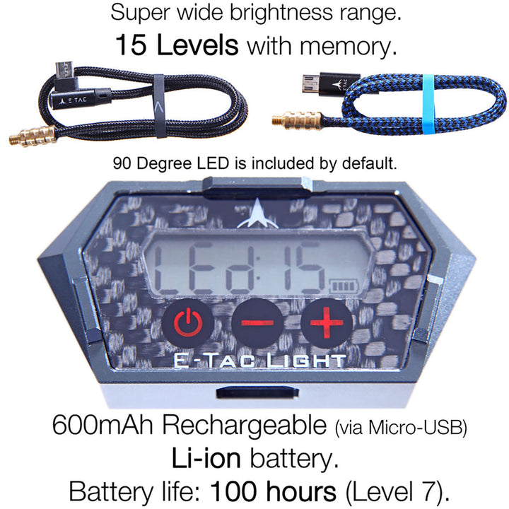 Shrewd E-Tac Light With 8-32 Led And 4 Adapters