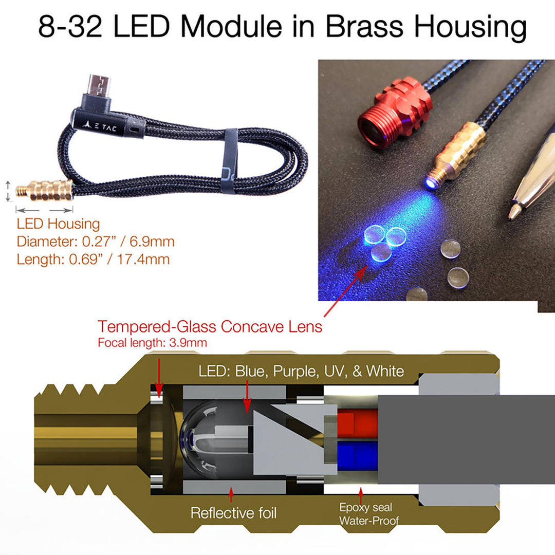 Shrewd E-Tac Light With 8-32 Led And 4 Adapters