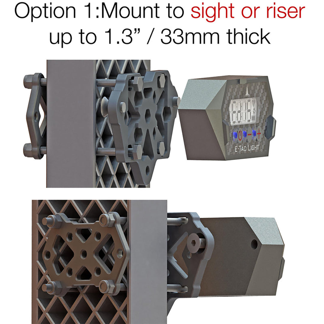 Shrewd E-Tac Light With 8-32 Led And 4 Adapters