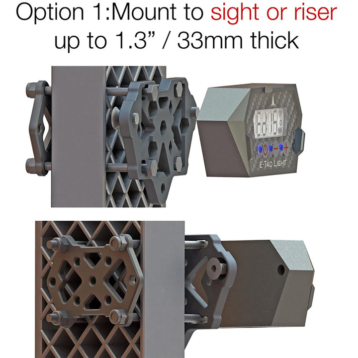 Shrewd E-Tac Light With 8-32 Led And 4 Adapters