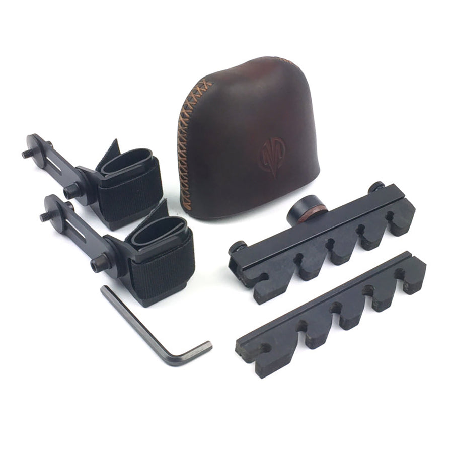 Marksman Strap Down Set Back 2pc Quiver - 5 Arrow Brown