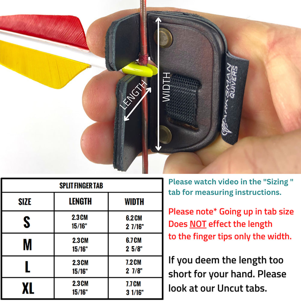Marksman Split Finger Tab - Right Hand S / Brown