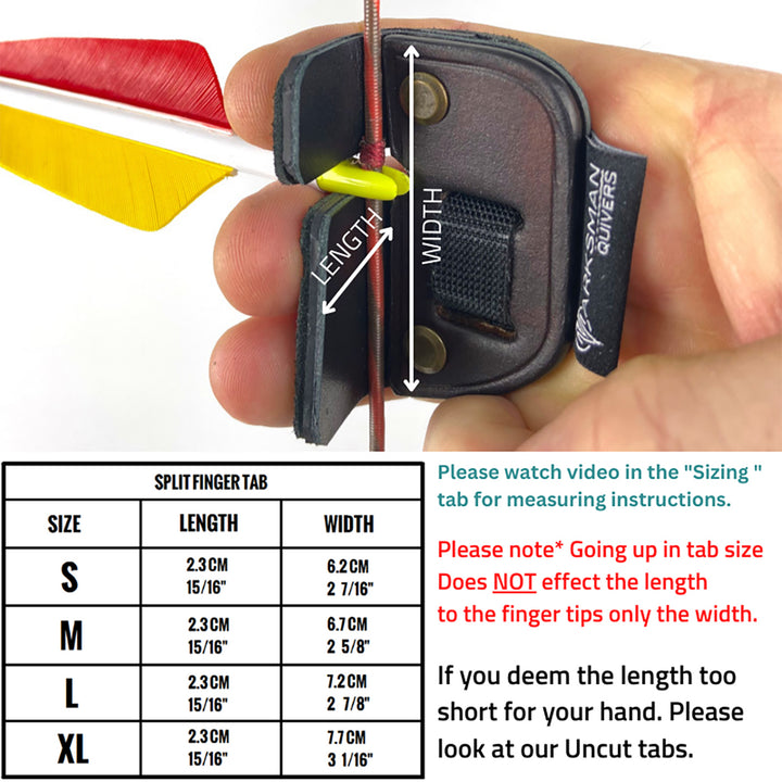 Marksman Split Finger Tab - Right Hand S / Brown