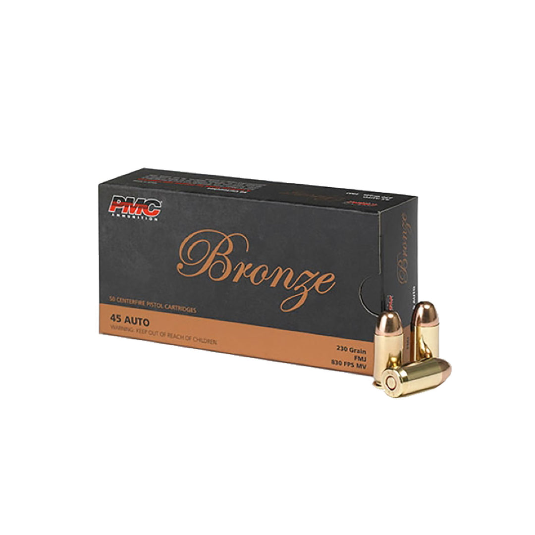 PMC 230Gr .45 Auto FMJ Centrefire Ammo - 50 Rounds .45 Auto