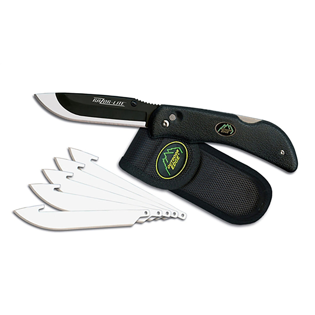 Outdoor Edge Razor-Lite Black + 5 Spare Blades Orange