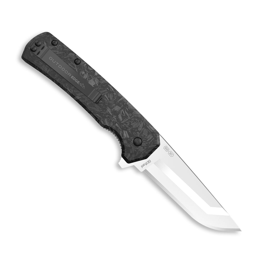 Outdoor Edge Razor VX5 Forged Carbon Folding Blade Knife 3in / Black