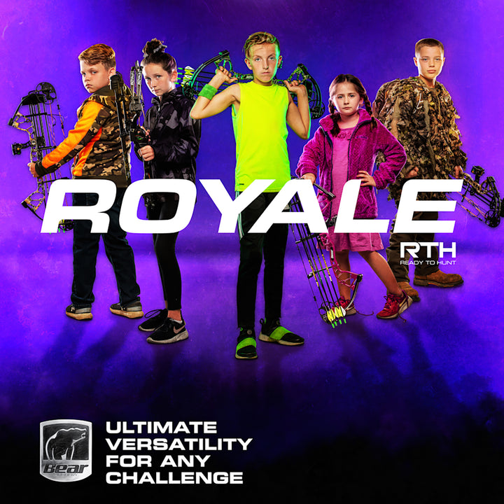 Bear Royal Compound Bow - Ready-To-Hunt Kit - Right Hand Draw Weight-50LBS / Camo/Black