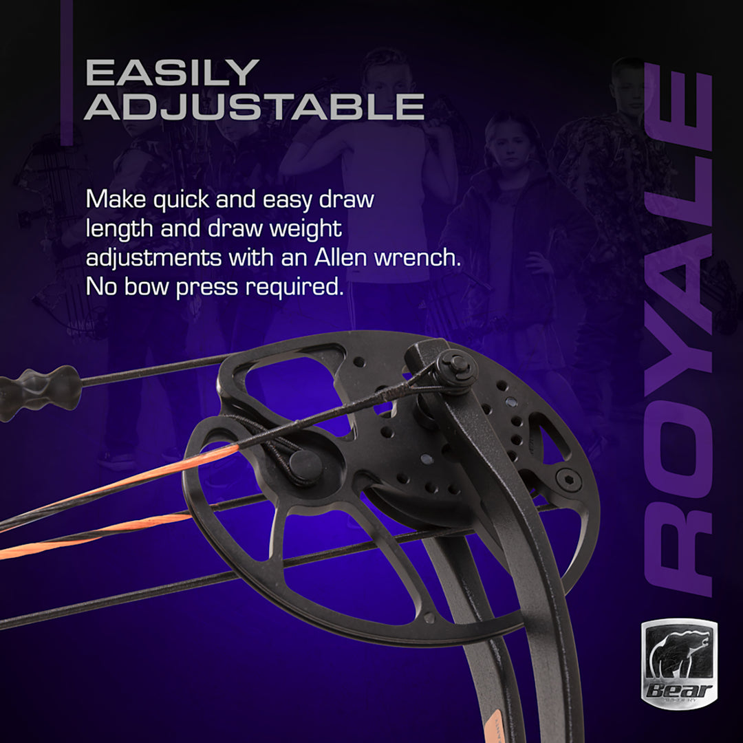 Bear Bear Royale Youth Compound Bow Ready-To-Hunt Kit - Right Hand Draw Weight-5-50LBS