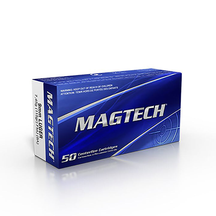 Magtech 9mm 115gr FMJ Centrefire Ammo - 50 Rounds 9mm
