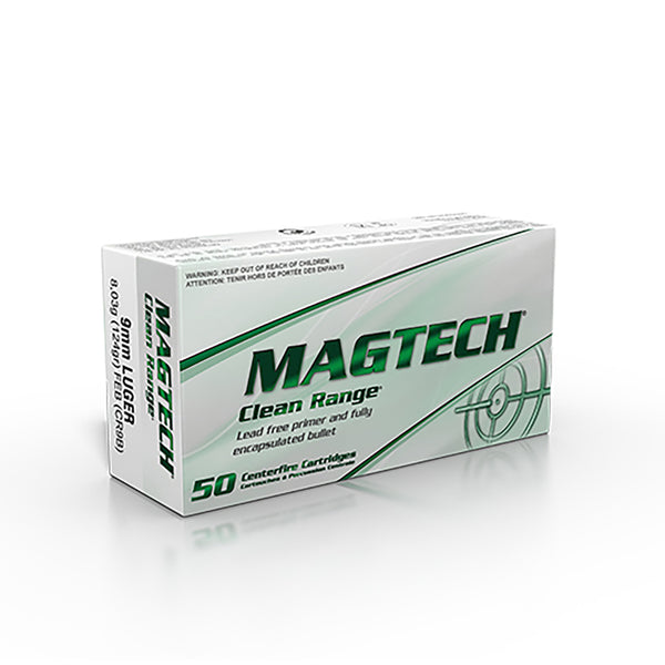 Magtech 9mm Clean Range 124gr FEB Centrefire Ammo - 50 Rounds