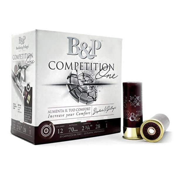 B&P Competition One 12G 28GR 9 1250 FPS Shot Shell - 250 Round Slab