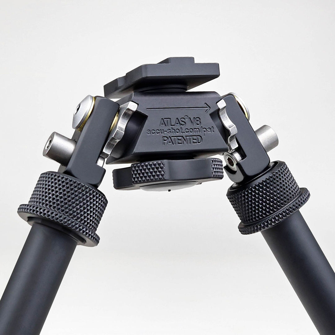 Atlas V8 Bipod - No Clamp 5.0 - 9.4 Inch / Black
