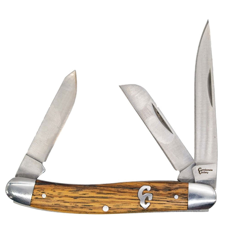 American Buffalo Sagebrush Stockman Wood 3 Blade