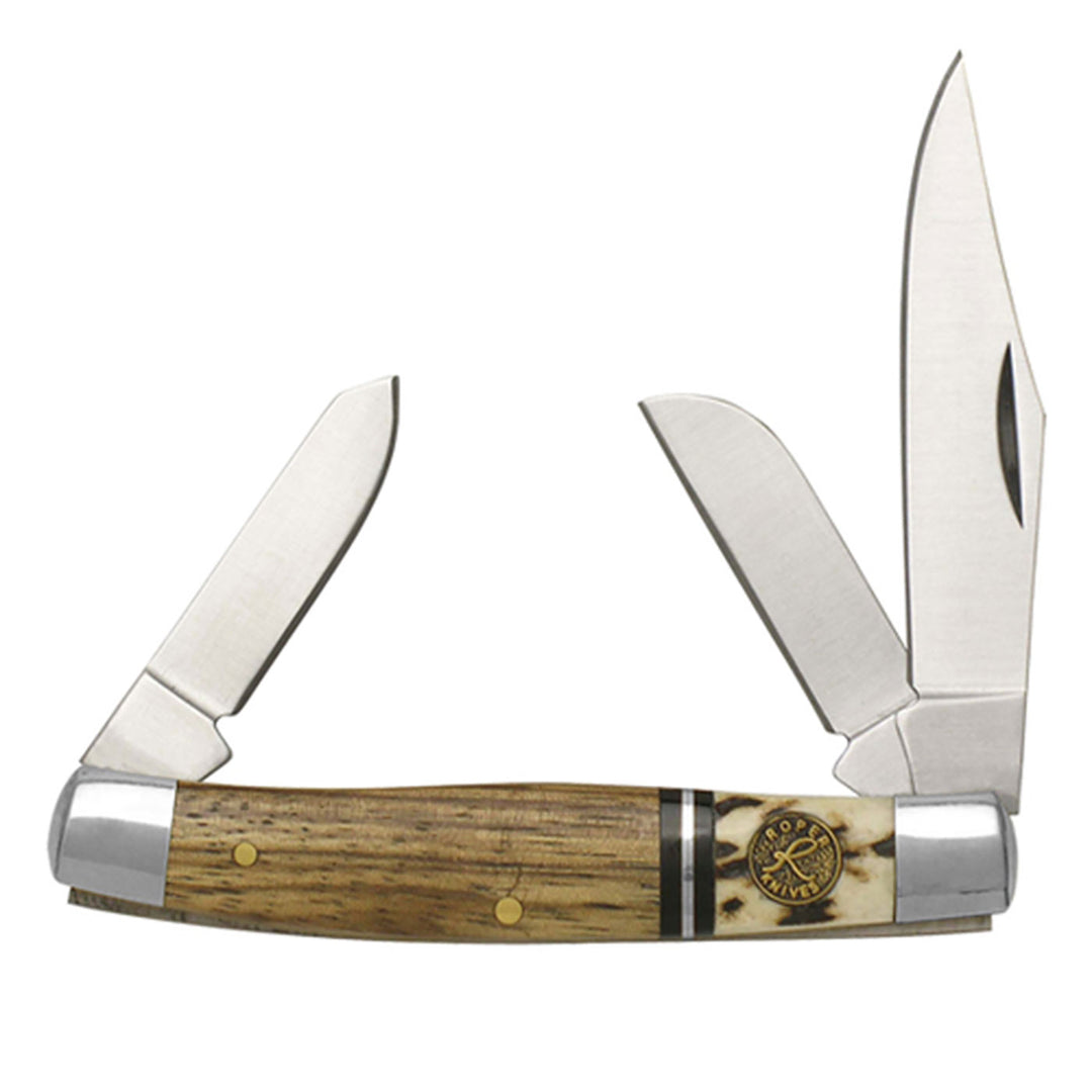 American Buffalo Laredo Stockman Stag&Wood 3Blade