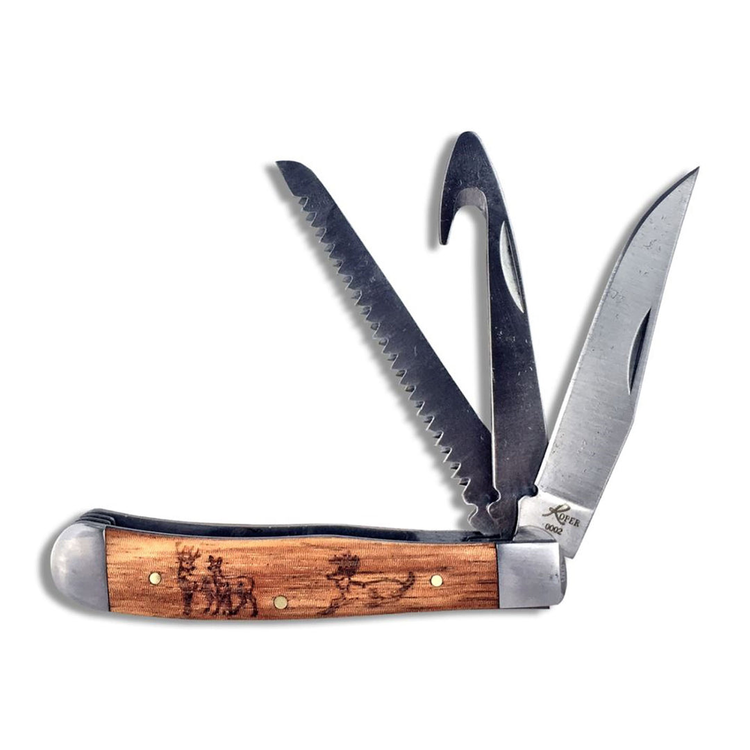American Buffalo Zebrawood Deer Multi 3 Blade