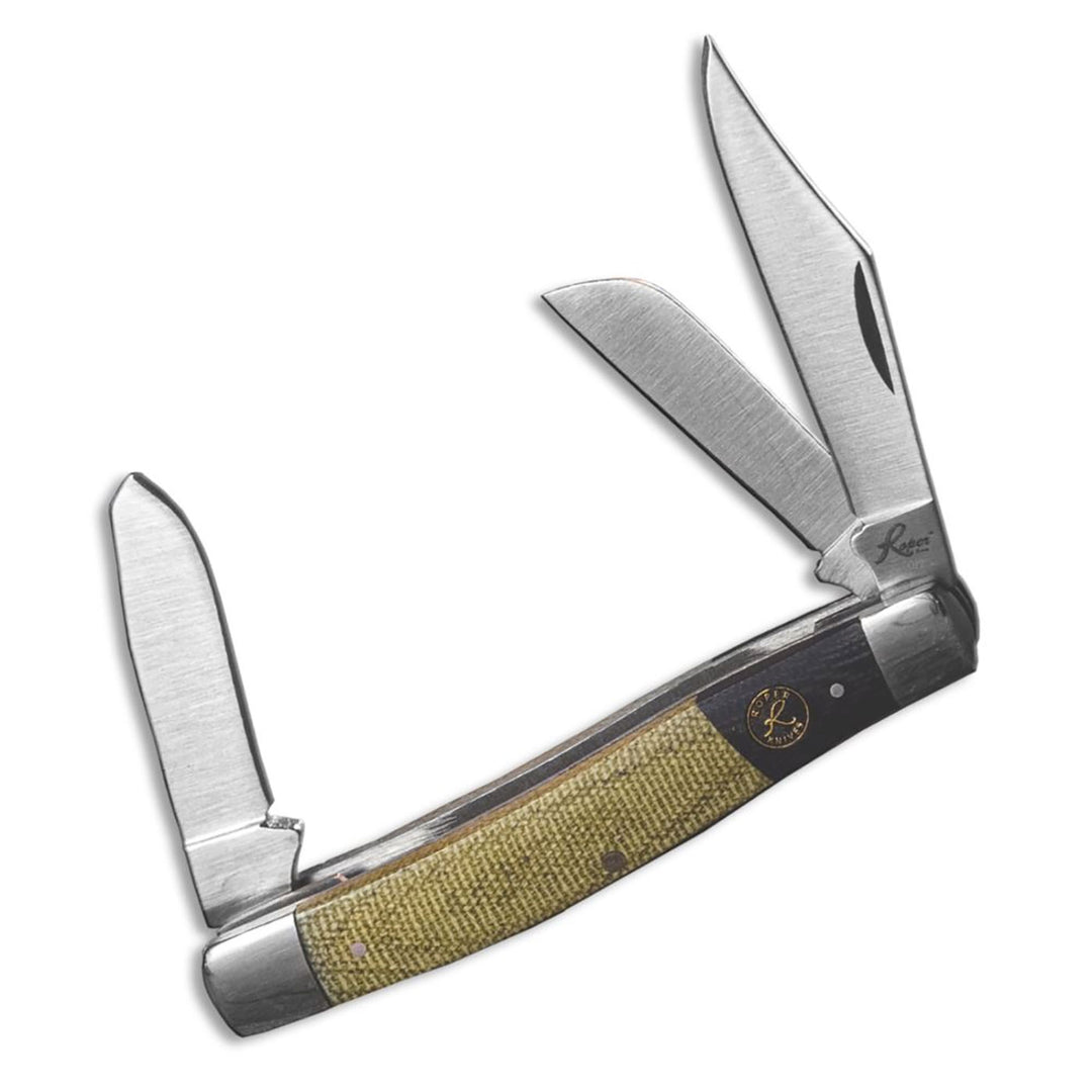 American Buffalo Rattler Stockman Green 3 Blade