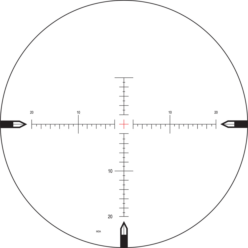 Nightforce NXS - 5.5-22X56mm - ZeroStop - .250 MOA - Center Only Illumination - MOAR-T Rifle Scope