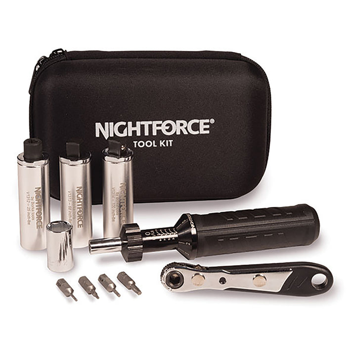 Nightforce Scope Mounting Tool Kit (2-10 in. lb. driver, handle and 25, 68 and 100 in. lb. torque tools)