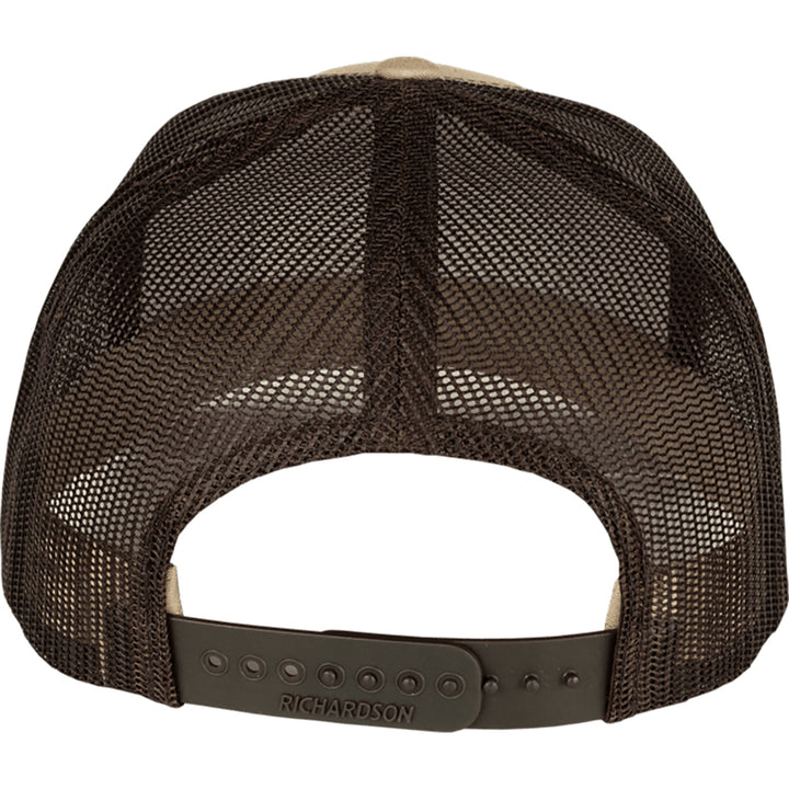 Nightforce Mountain Heritage Leather Patch Trucker Hat Khaki