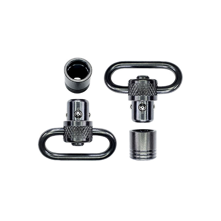 GrovTec Push Button Swivel Set Black Oxide Finish - 1 Loops Pair