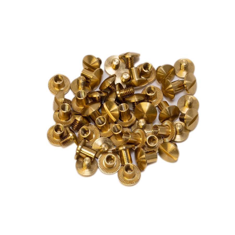 GrovTec 24 x Brass Chicago Screws