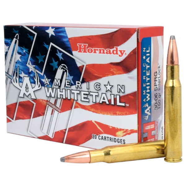 Hornady American Whitetail 30-06 Sprg 150Gr Soft Point Centrefire Ammo - 20 Rounds
