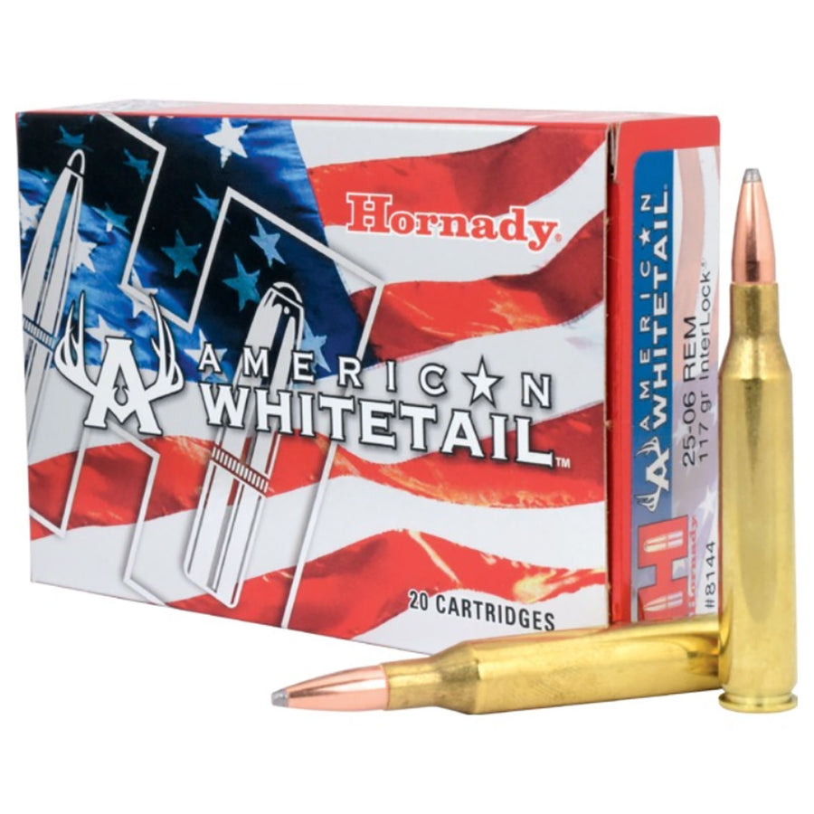 Hornady American Whitetail 25-06 Rem 117Gr Soft Point Centrefire Ammo - 20 Rounds .25-06 REM