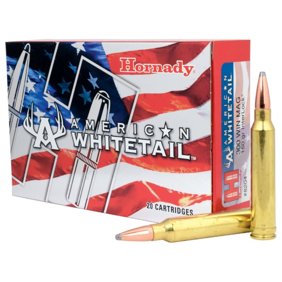 Hornady American Whitetail 300 Win Mag 150Gr Soft Point Centrefire Ammo - 20 Rounds .300 WIN MAG